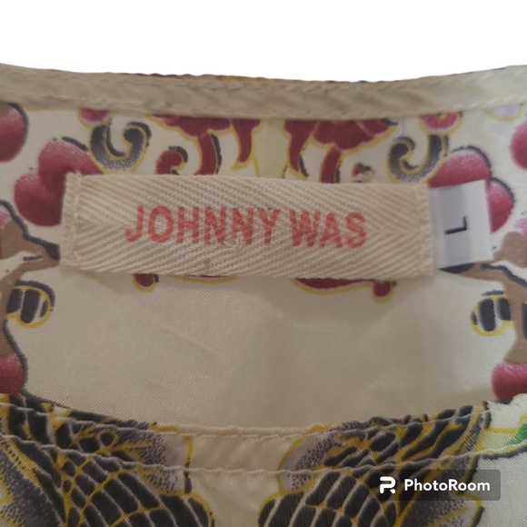 Johnny was 100% Silk Blouse Size Large - Picture 3 of 7